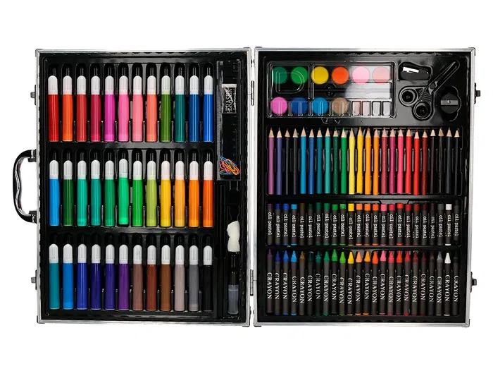 Liderpapel Estuche de Pintura en Aluminio 150 Piezas Maletín 37,8x29,7x4,6 cm