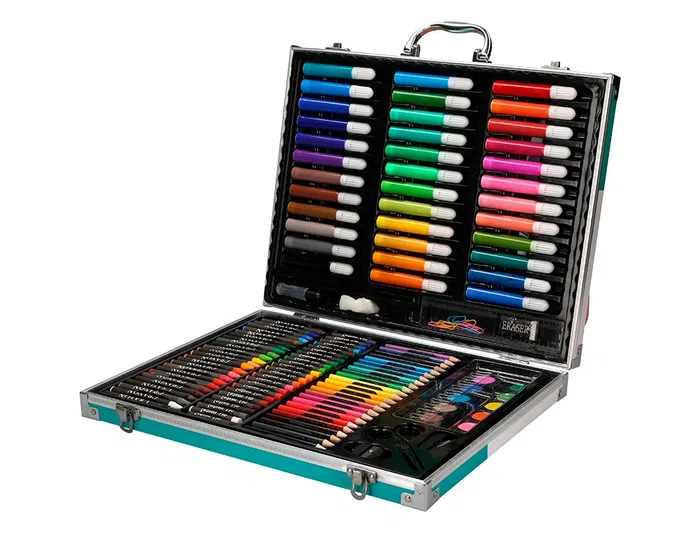 Liderpapel Estuche de Pintura en Aluminio 150 Piezas Maletín 37,8x29,7x4,6 cm