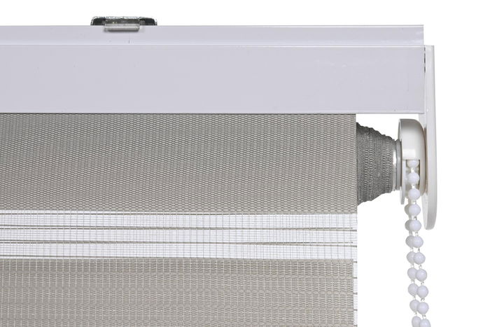 DKD Home Decor Estor Básico Gris Poliéster y PVC Día-Noche 190 x 160 cm