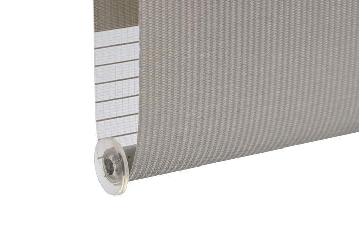 DKD Home Decor Estor Básico Gris Poliéster y PVC Día-Noche 190 x 160 cm