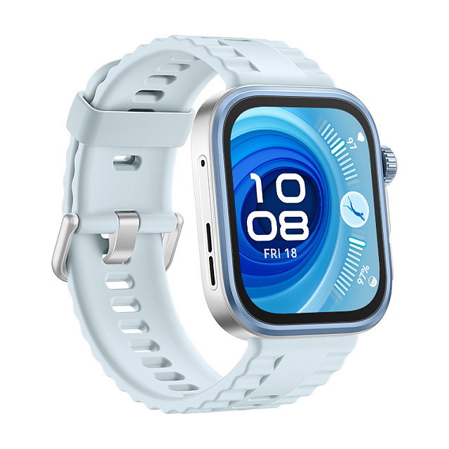HUAWEI WATCH Fit 4 Pro Reloj Inteligente Azul con GPS y Correa de Fluoroelastómero - Pantalla 1.82" Rectangular, 5 ATM, Monitores de Frecuencia Cardíaca y Temperatura