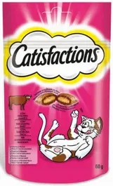 Mars Catisfactions Feline Buey - Comida Húmeda para Gatos, Sabor Buey, Pack de 6 Latas de 60 gr (360 gr Total)