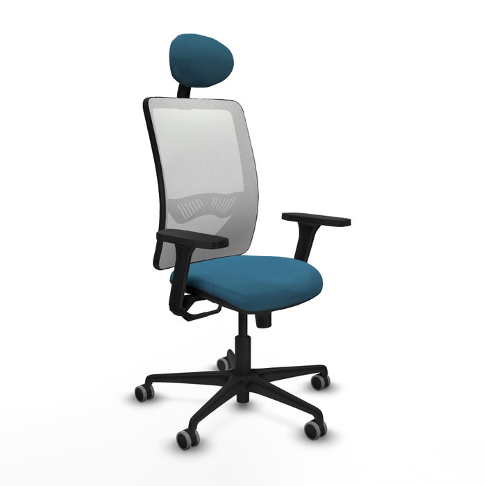 PIQUERAS Y CRESPO Silla de oficina Zulema Verde petróleo y Blanco PIQUERAS Y CRESPO Silla de oficina Zulema Verde petróleo y Blanco