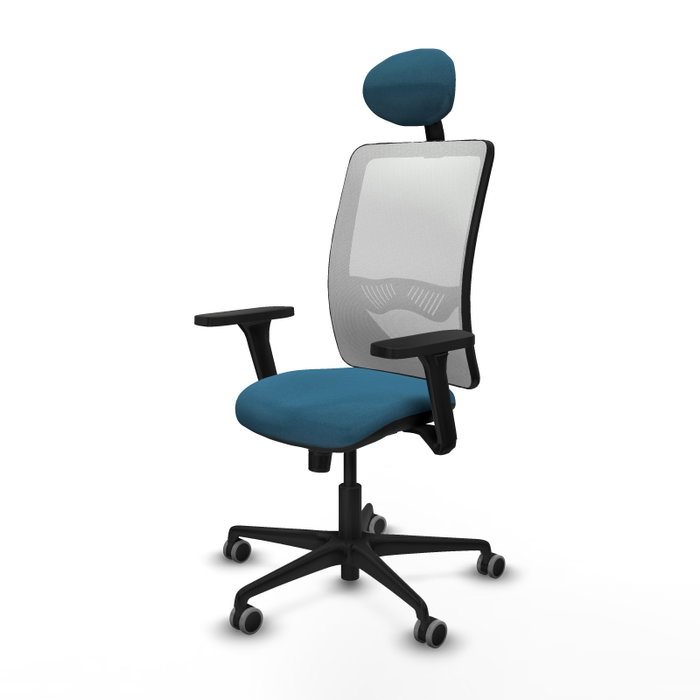 PIQUERAS Y CRESPO Silla de oficina Zulema Verde petróleo y Blanco PIQUERAS Y CRESPO Silla de oficina Zulema Verde petróleo y Blanco