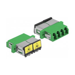 DeLOCK Acoplador de Fibra Óptica LC Quad Monomodo con Protección Láser Verde