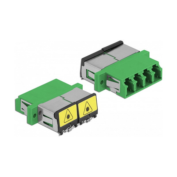 DeLOCK Acoplador de Fibra Óptica LC Quad Monomodo con Protección Láser Verde DeLOCK Acoplador de Fibra Óptica LC Quad Monomodo con Protección Láser Verde