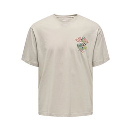 Camiseta Deportiva de Manga Corta Only & Sons Onsdisney Life Rlx Beige