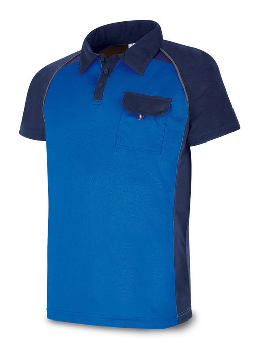 POLO Chaleco de seguridad manga corta transpirable Azulín/Azul T-XXL POLO Chaleco de seguridad manga corta transpirable Azulín/Azul T-XXL