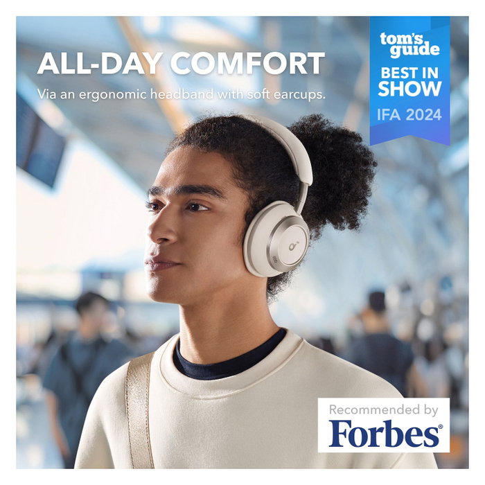 Anker Soundcore Space One Pro Auriculares Inalámbricos Diadema Cancelación Ruido Activa Blanco + Funda