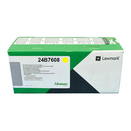 Lexmark 24B7608 Toner Amarillo (Yellow) Compatible para Impresoras Lexmark