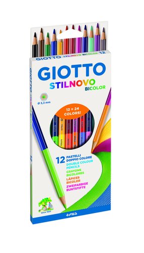 Giotto Stilnovo Lápices de Colores Bicolor, 12 Unidades Giotto Stilnovo Lápices de Colores Bicolor, 12 Unidades