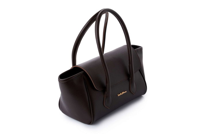 Lucky Bees Camille - Brown Bolso de Hombro Marrón Cuero de Polivinilo 45x16x16 cm