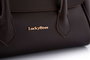 Lucky Bees Camille - Brown Bolso de Hombro Marrón Cuero de Polivinilo 45x16x16 cm
