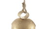 DKD Home Decor Campana de Hierro y Cuerda Dorado Desgastado