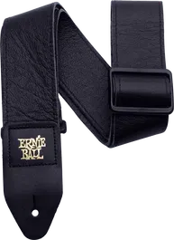 Ernieball Correa Tri-Glide 2" Negra de Cuero Italiano para Guitarra | Ajustable 35"-61"