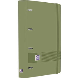 Oxford Europeanbinder Live&Go Carpeta de Anillas 4x35 A4+ Verde Safari