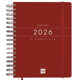 Finocam Agenda Tempus 4º 155x217 mm 1Dp Tapa Extradura Pp Burdeos 2026