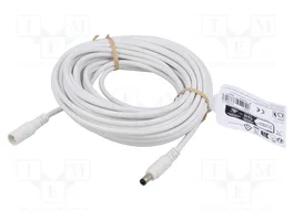 GOOBAY Cable de alimentación DC 5,5/2,1 de 3m, blanco