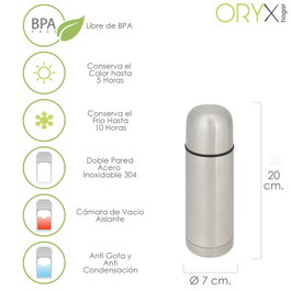 ORYX Termo de Líquidos de 350 ml en Acero Inoxidable