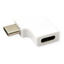 ROLINE Adaptador USB 3.2 Gen 2 Tipo C Macho a Hembra, Blanco, Velocidad 10 Gbit/s, 12.03.2996