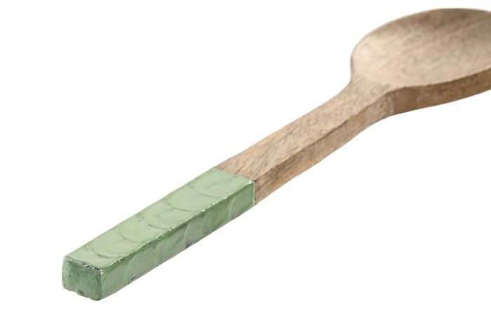 DKD Home Decor Set de 2 Utensilios de Mango Lacado Verde National Green DKD Home Decor Set de 2 Utensilios de Mango Lacado Verde National Green