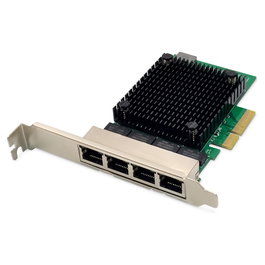 Digitus Tarjeta de Red Ethernet 4 Puertos PCI Express 2.5 Gigabit RTL8125B, Chipset Realtek, 10000 Mbit/s, Interno para PC y Servidor
