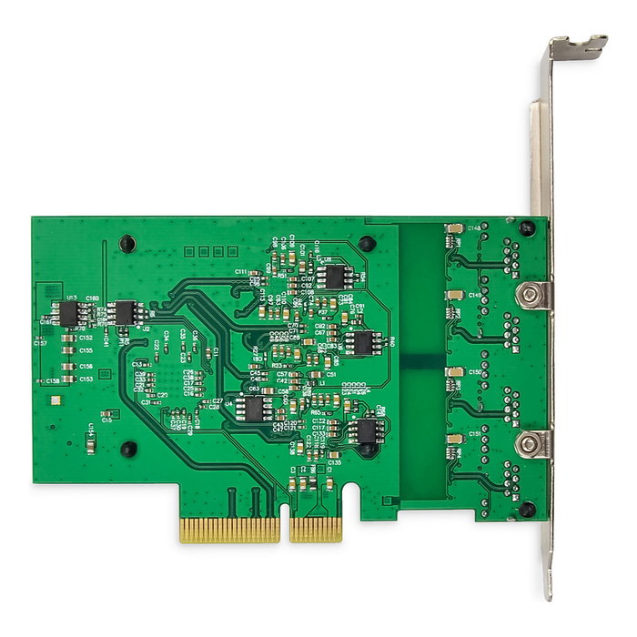 Digitus Tarjeta de Red Ethernet 4 Puertos PCI Express 2.5 Gigabit RTL8125B, Chipset Realtek, 10000 Mbit/s, Interno para PC y Servidor