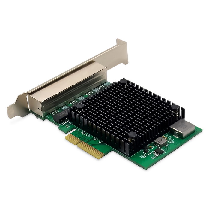 Digitus Tarjeta de Red Ethernet 4 Puertos PCI Express 2.5 Gigabit RTL8125B, Chipset Realtek, 10000 Mbit/s, Interno para PC y Servidor