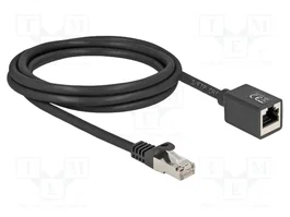 DeLOCK 90309 Prolongador Ethernet Cat6a S/FTP 2 m Negro
