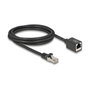 DeLOCK 90309 Cable de extensión de red RJ45 Cat6a S/FTP 2 m Negro