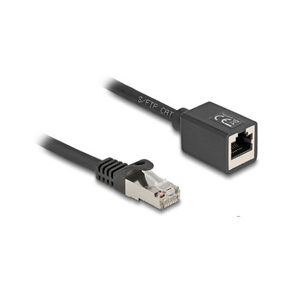DeLOCK 90309 Cable de extensión de red RJ45 Cat6a S/FTP 2 m Negro