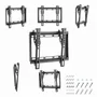 Gembird WM-42T-04 Soporte de Pared Inclinable para TV 23-42 Pulgadas Negro