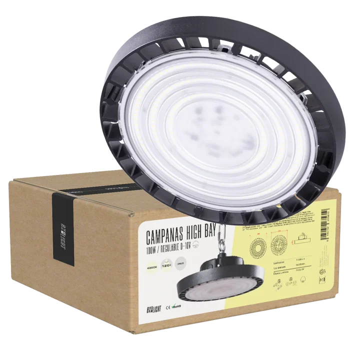 BX3 Campana High Bay LED 100W IP65 4000K 120 Grados para Alturas Grandes (HVB100W-N2-W) - Iluminacion Industrial