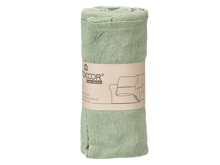 Giftdecor Multiusos Ever Rayas Menta 180 x 240 cm, Verde, Tela de Algodón y Poliéster (Set de 9)