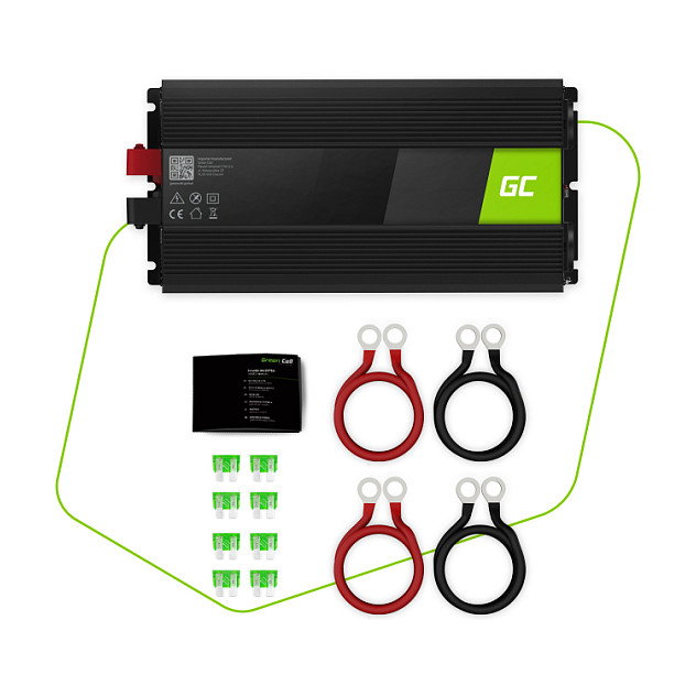 Green Cell INV21 Inversor de Corriente 24V a 230V 6000W Negro Green Cell INV21 Inversor de Corriente 24V a 230V 6000W Negro