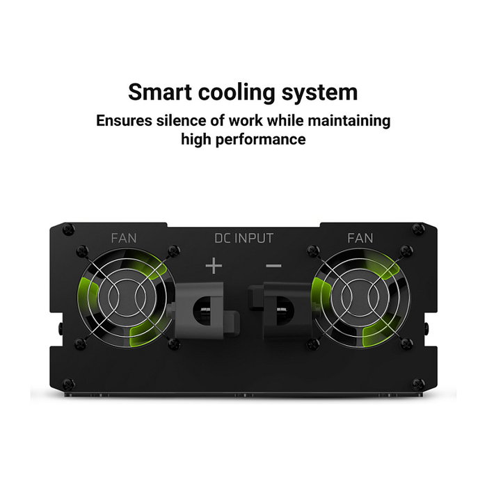 Green Cell INV21 Inversor de Corriente 24V a 230V 6000W Negro Green Cell INV21 Inversor de Corriente 24V a 230V 6000W Negro