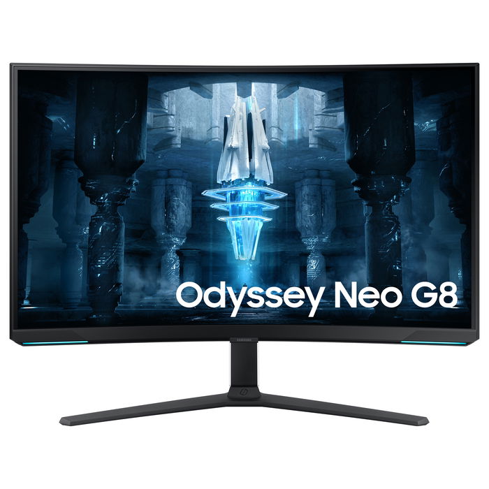 Samsung LS32BG850NPX Monitor Gaming 32 Pulgadas, 4K UHD, Mini-LED, Quantum HDR 2000, 240Hz, 1ms, Curvo 1000R, Freesync Premium Pro, G-Sync Compatible, Blanco