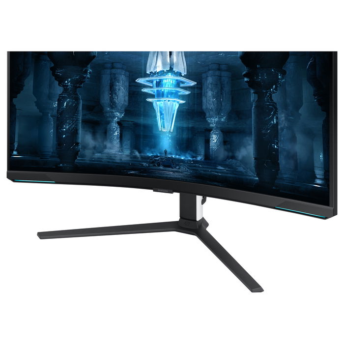 Samsung LS32BG850NPX Monitor Gaming 32 Pulgadas, 4K UHD, Mini-LED, Quantum HDR 2000, 240Hz, 1ms, Curvo 1000R, Freesync Premium Pro, G-Sync Compatible, Blanco