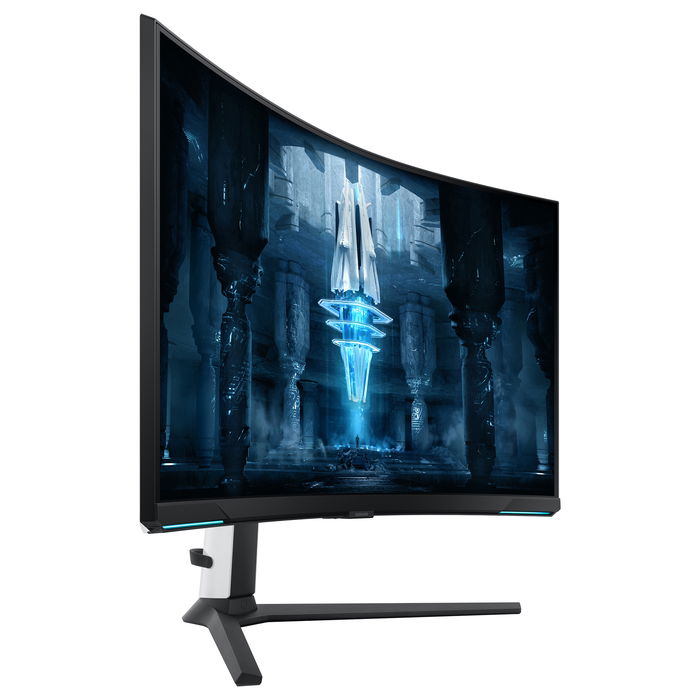 Samsung LS32BG850NPX Monitor Gaming 32 Pulgadas, 4K UHD, Mini-LED, Quantum HDR 2000, 240Hz, 1ms, Curvo 1000R, Freesync Premium Pro, G-Sync Compatible, Blanco