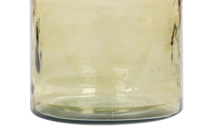 DKD Home Decor Jarrón de Cristal Reciclado Enea Ámbar 30L