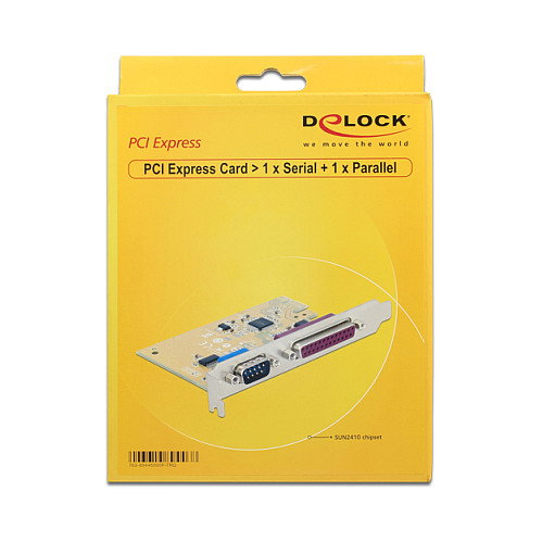 DeLOCK 89446 Tarjeta de expansión PCIe a 1 x Serie y 1 x Paralelo