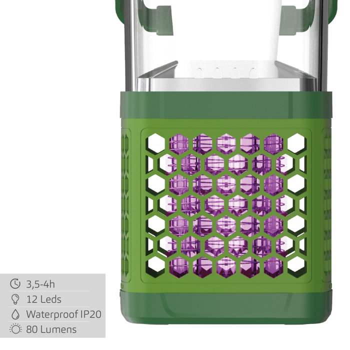 Aktive Lámpara solar antimosquitos LED 2 en 1 portátil con cable