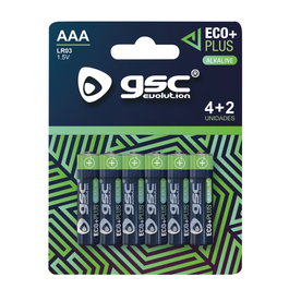 GSC Evolution Pila GSC EcoPlus alcalina LR03 (AAA) Pack 4+2ud