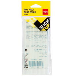 Deli Pack de 10 Barras de Silicona Termofusible de 7 mm x 150 mm Blanco