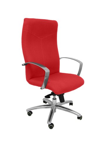 PIQUERAS Y CRESPO Sillón Caudete Rojo con Mecanismo Basculante y Base de Aluminio