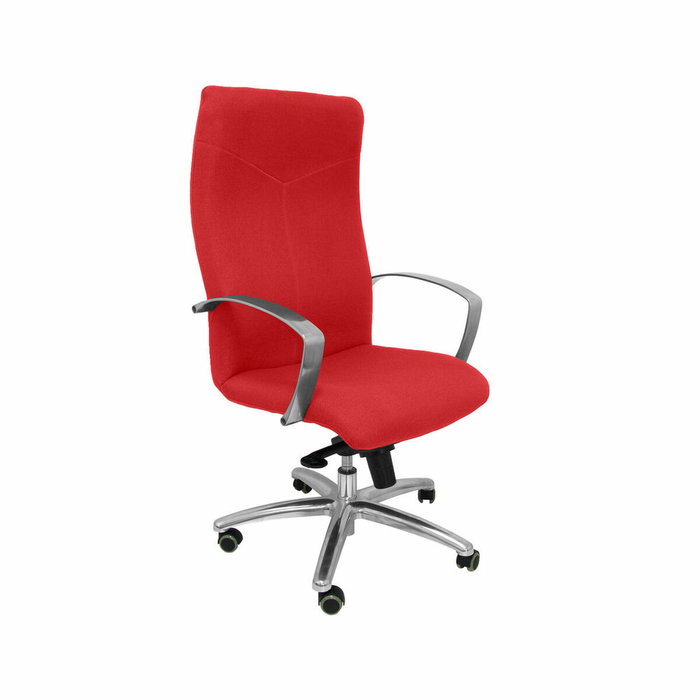 PIQUERAS Y CRESPO Sillón Caudete Rojo con Mecanismo Basculante y Base de Aluminio