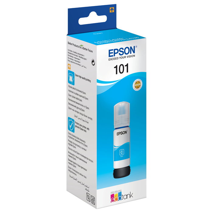 Epson Tinta EcoTank Cyan Botella 1 lb (0.45 kg) para Impresoras de Tinta Recargable