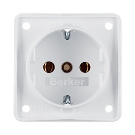 Berker 09 4185 25 02 Toma de corriente Tipo F Blanco Mate