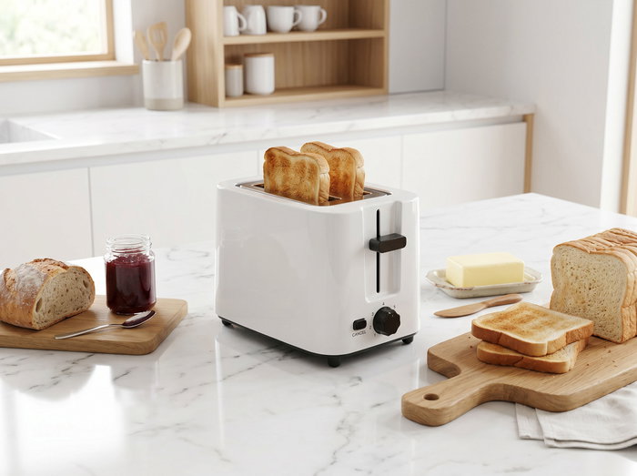 Basic Home Tostadora Blanca 2 Ranuras 700W Basic Home Tostadora Blanca 2 Ranuras 700W