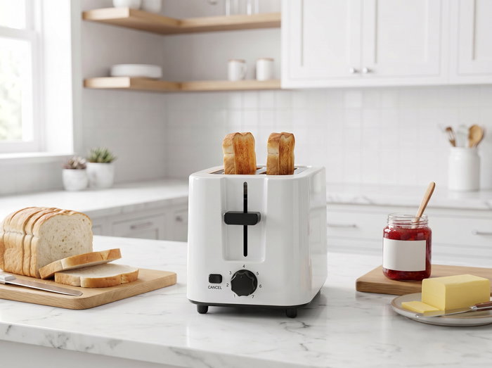 Basic Home Tostadora Blanca 2 Ranuras 700W Basic Home Tostadora Blanca 2 Ranuras 700W